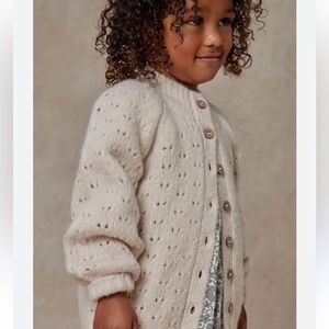 RYLEE & CRU Cozy Cream Knit Button-Up Cardigan